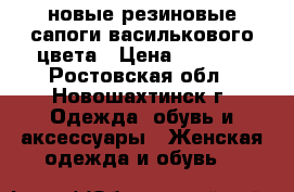 новые резиновые сапоги василькового цвета › Цена ­ 1 000 - Ростовская обл., Новошахтинск г. Одежда, обувь и аксессуары » Женская одежда и обувь   